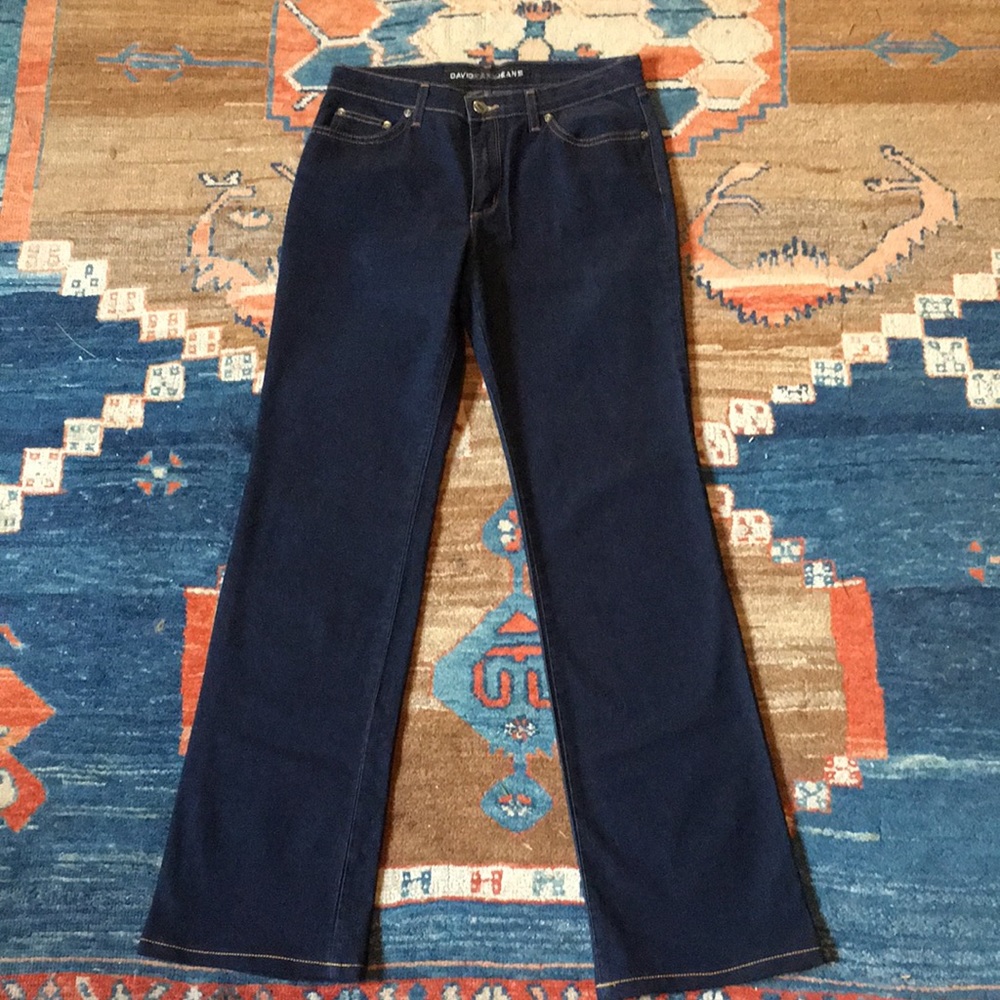 David Kahn Jeans Dark Wash Boot Cut Flare Size 4 Y2K